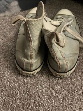 Converse High Top Sneakers in Light Green Canvas